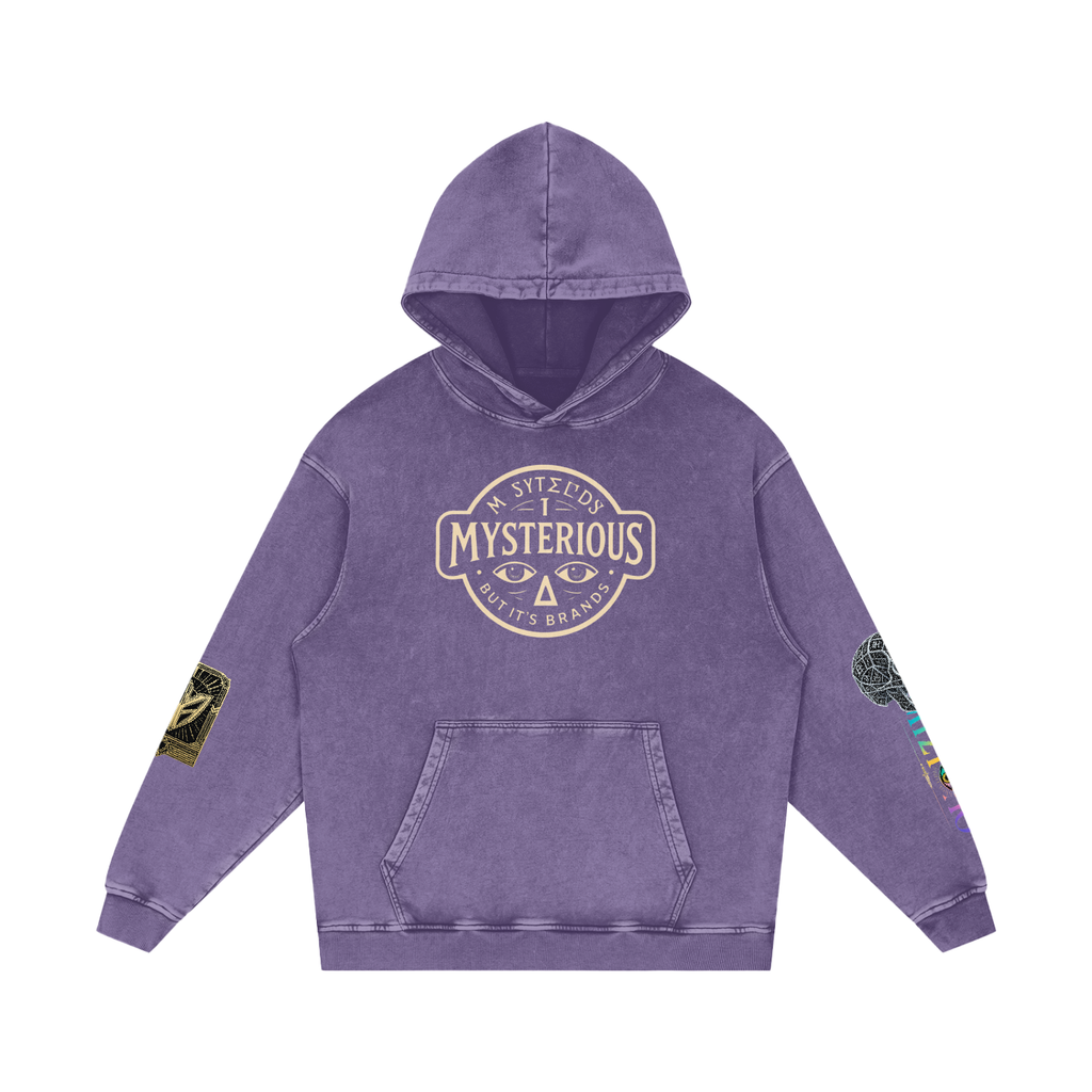 Snow Washed Loose Cotton Hoodie