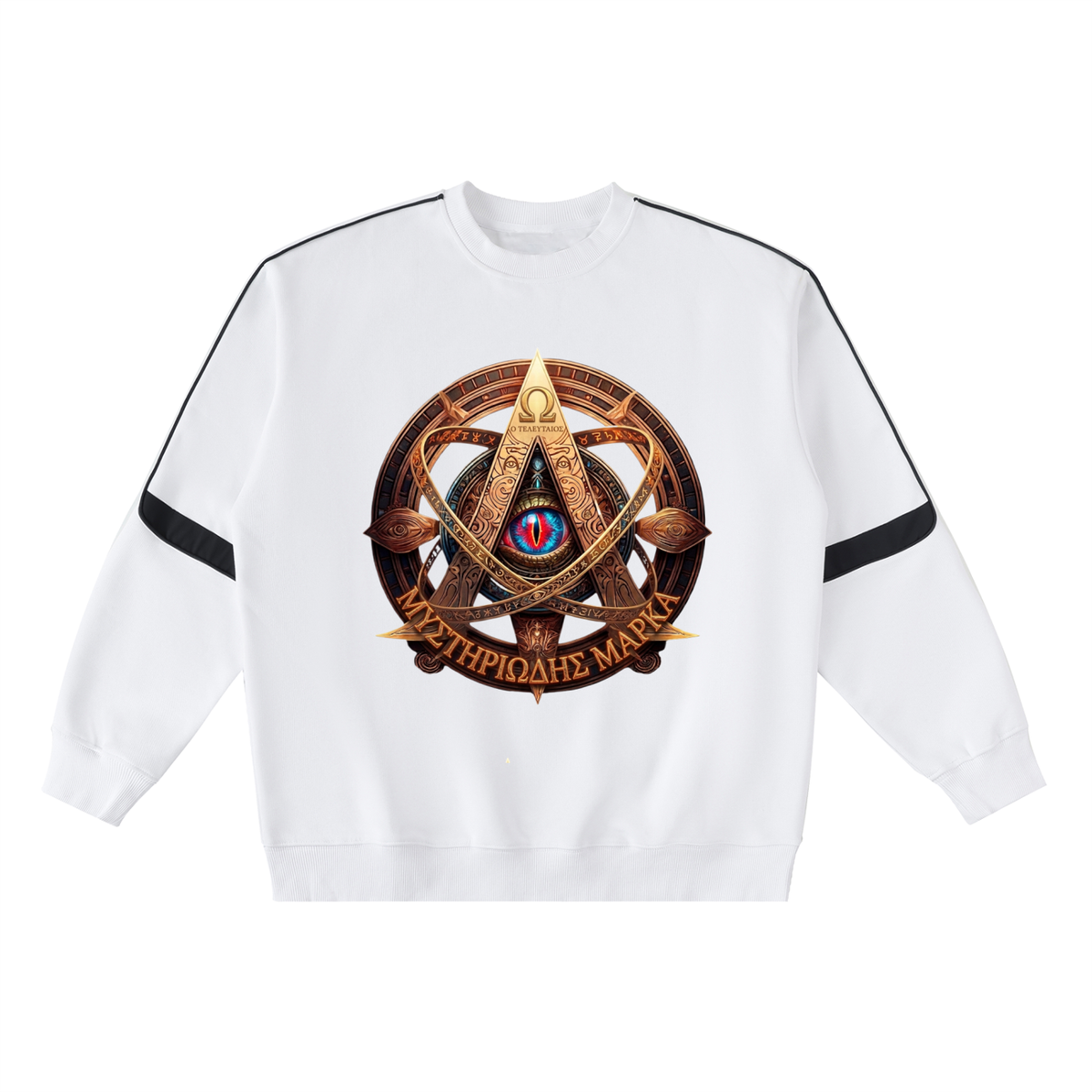 Oversized Crewneck Taped Sweatshirt