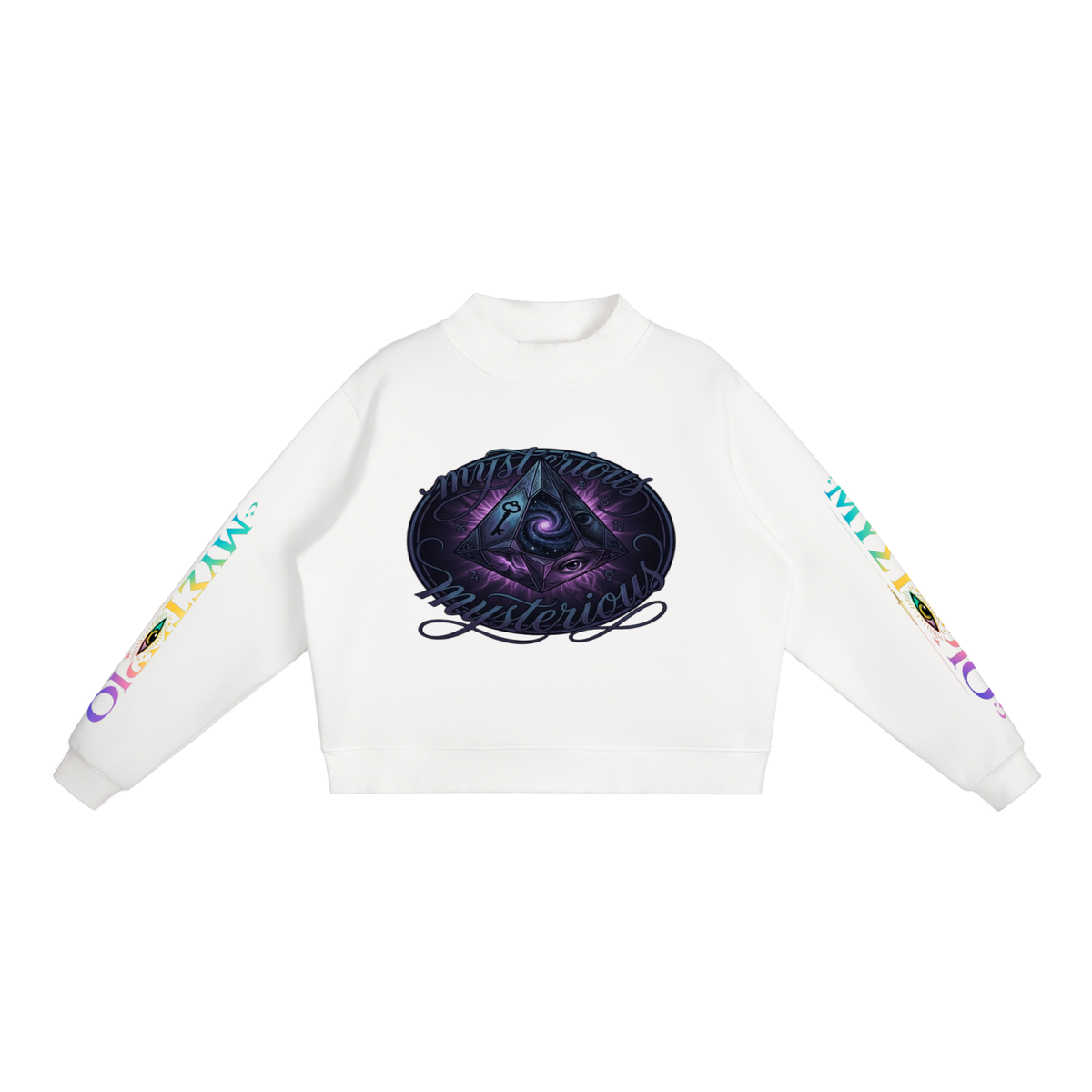 Essential Fleece Mock-Neck Crew Sweatshirt