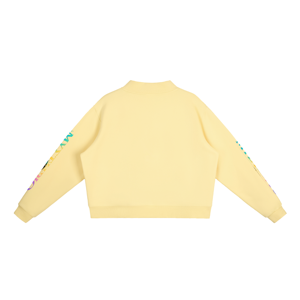 Essential Fleece Mock-Neck Crew Sweatshirt