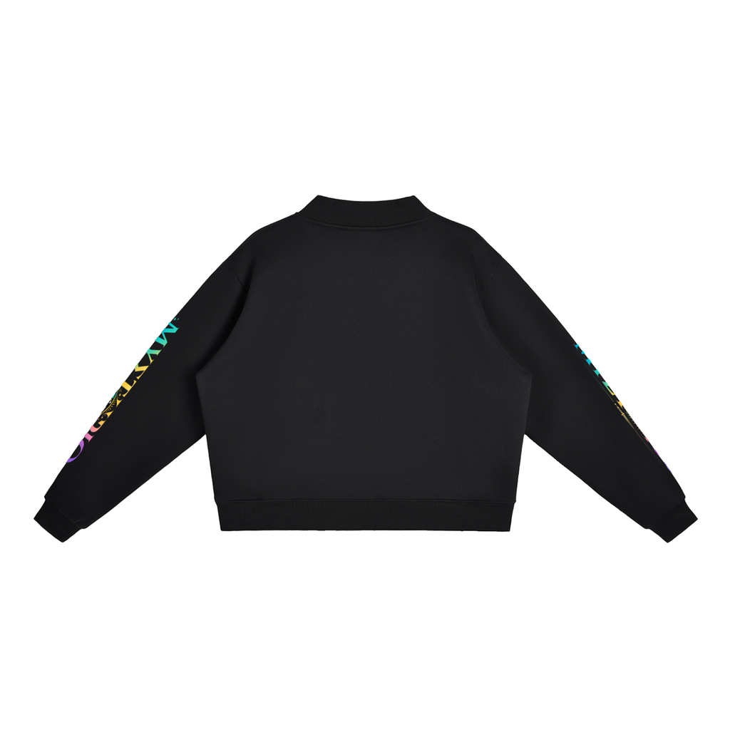 Essential Fleece Mock-Neck Crew Sweatshirt